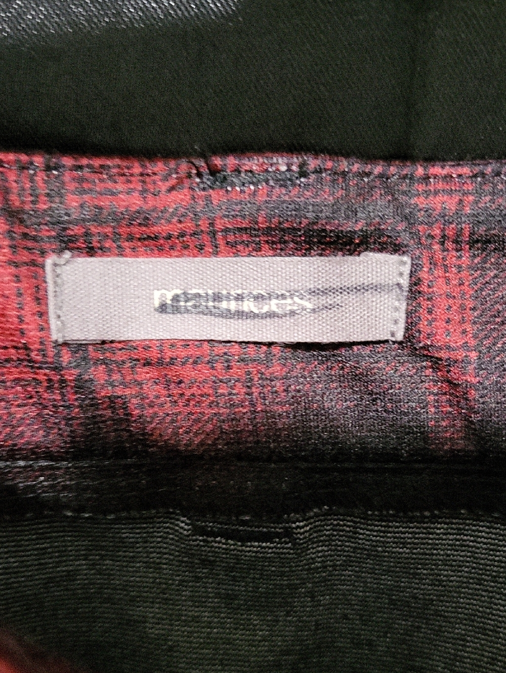 Maurices Red And Black Plaid Mini Skirt - Picture 3 of 8